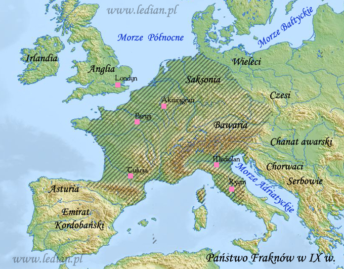 Mapa państwa Franków